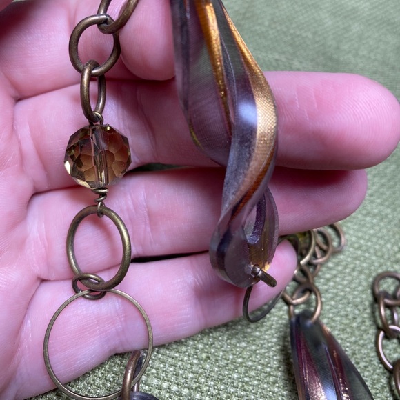 Color by Amber Copper leaf necklace - Picture 3 of 4
